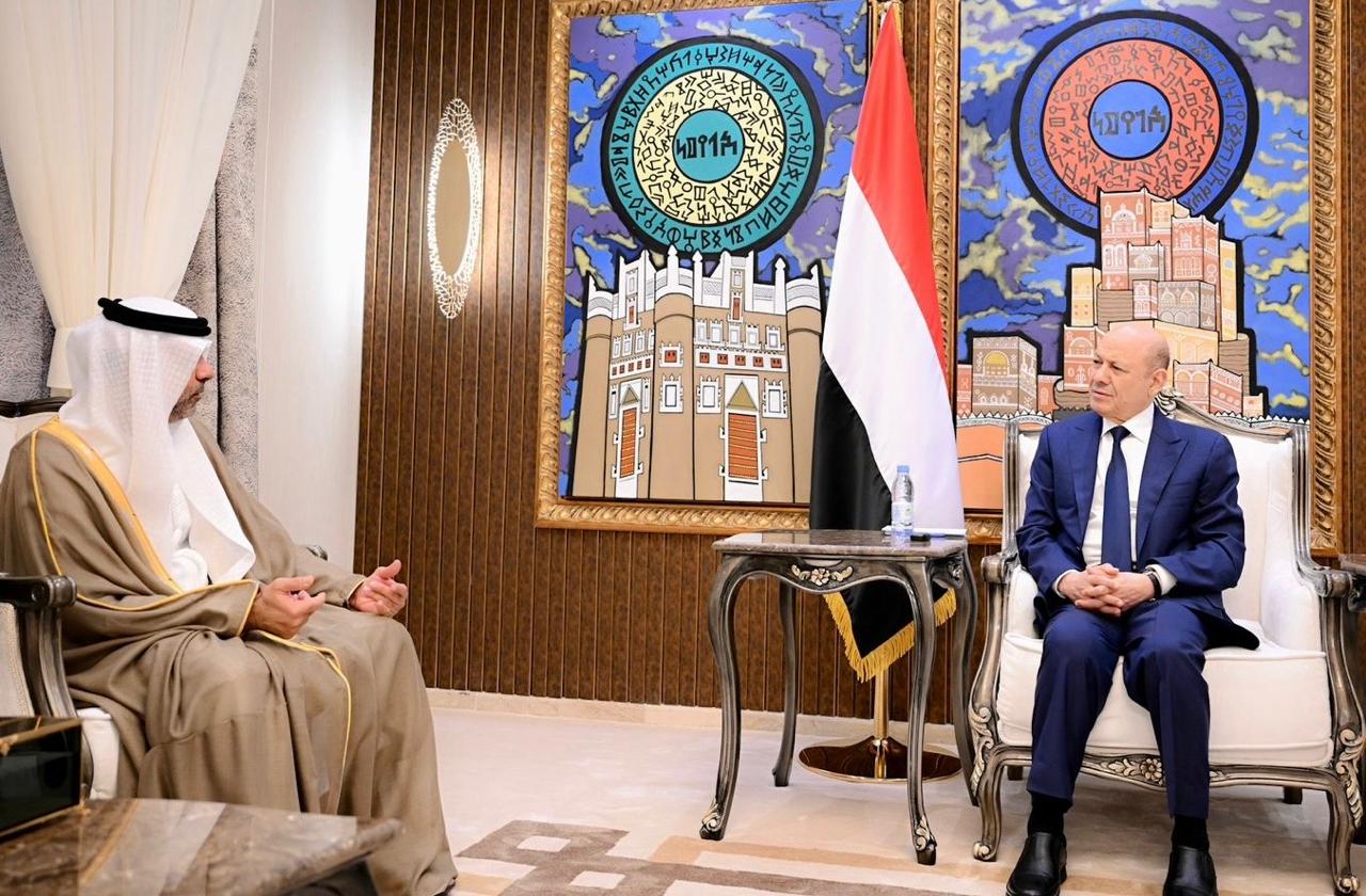 الرئيس العليمي يشيد بتدخلات الإمارات في اليمن ويناقش الدعم المطلوب لعدة مجالات